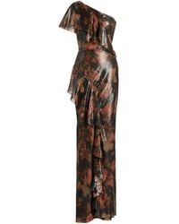 Ralph Lauren - One-Shoulder Ruffled-Detail Maxi Dress - Lyst