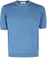 FILIPPO DE LAURENTIIS - Crew-Neck Short-Sleeve Knit Top - Lyst