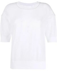 Fabiana Filippi - Semi-Sheer Knitted T-Shirt - Lyst