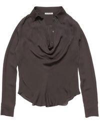 Acne Studios - Silk Blouse With Cowl Neck - Lyst