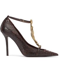 Roberto Cavalli - Snake-Motif Pumps - Lyst