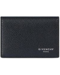 Givenchy - Flap Pasjeshouder Van Bewerkt Leer - Lyst