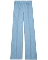 Tod's - Elasticated Wide-Leg Trousers - Lyst