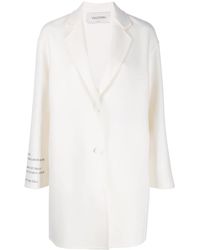 Valentino Garavani - Poem Detail Single Breasted Coat - Lyst