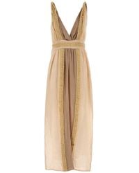 Caravana - Ephra Frayed-Trim Maxi Dress - Lyst