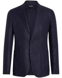 ZEGNA - Pure Linen Single-Breasted Jacket - Lyst
