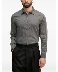 ARMANI EXCHANGE - Geometric-Print Long-Sleeve Shirt - Lyst