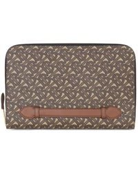 Burberry Clutch mit Monogramm-Print - Mehrfarbig