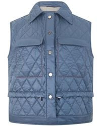 Moorer - Quilted Drawstring Gilet - Lyst