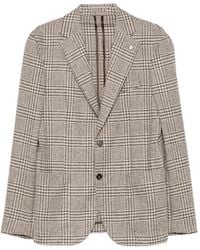 Luigi Bianchi - Prince Of Wales Check Blazer - Lyst