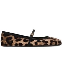Dolce & Gabbana - Bailarina De Terciopelo Estampado - Lyst