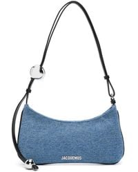 Jacquemus - Borsa a tracolla perle in cotone blu - Lyst