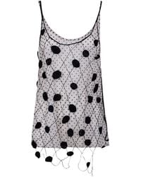 Aviu - Polka-Dot Lattice Top - Lyst