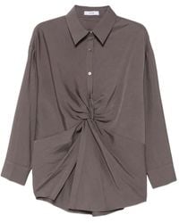 ELEH - Knot-Detail Long-Sleeve Shirt - Lyst