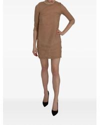Pink Memories - Lace-Trim Chiffon Mini Dress - Lyst