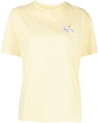 Femme Tops Tops Off-White c/o Virgil Abloh T-shirt Floral Arrows Coton Off-White c/o Virgil Abloh en coloris Jaune 