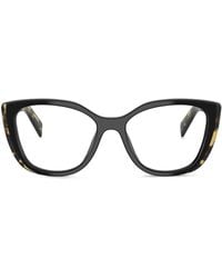 Prada - Brille mit geometrischem Gestell - Lyst