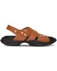 Ganni - Studded Flat Sandals - Lyst