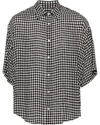Ami Paris - Gingham-check Short-sleeve Shirt - Lyst
