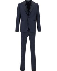 Tagliatore - Brooch-Detail Three-Piece Suit - Lyst