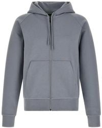 BOSS - Stretch-Cotton Zip-Up Hoodie With Puff Logo - Lyst