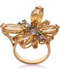 Dolce & Gabbana - バタフライ シトリン リング 18kイエローゴールド - Lyst