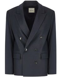 TRUE AVENUE - Double-Breasted Peaked-Lapels Blazer - Lyst