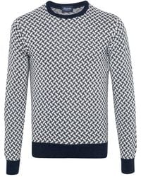 Drumohr - Pull En Maille Intarsia À Col Rond - Lyst