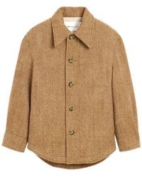 Ami Paris - Veste Boutonnée En Laine - Lyst