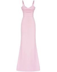 POST MERIDIEM - Vestido Largo Con Diseño Fruncido - Lyst
