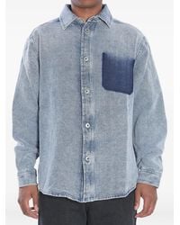 Loewe - Camisa De Lona De Algodon Y Lino - Lyst