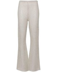 Forte Forte - Linen Openworked Trousers - Lyst