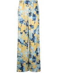 Off-White c/o Virgil Abloh - Rmd Flower-Print Wide-Leg Trousers - Lyst