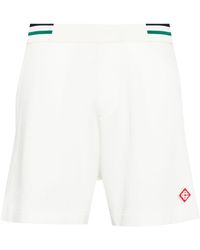 Casablancabrand - Jersey Shorts Met Logo-applicatie - Lyst