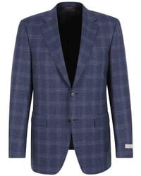 Canali - Check Single-Breasted Blazer - Lyst