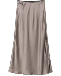 Roberto Collina - Satin Midi Skirt - Lyst