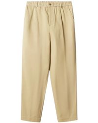 Maison Kitsuné - Pleated Elasticated-Waistband Trousers - Lyst