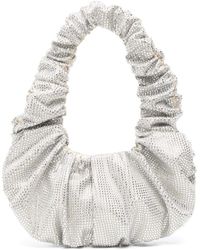 GIUSEPPE DI MORABITO - Crystal-embellished Ruched Tote Bag - Lyst