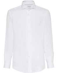 Brunello Cucinelli - Tailored Shirt With Crisp Collar - Lyst