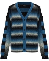 Paul Smith - Cardigan Boutonné À Rayures - Lyst