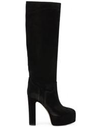 Casadei - Renna Suede Platform Knee-High Boots - Lyst