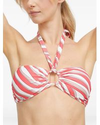 MICHAEL Michael Kors - Zebra-Print Halter Bikini Top - Lyst