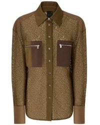 Pinko - Lace Panelled Shirt - Lyst