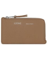 Loewe - Grained Leather Card Holder - Lyst
