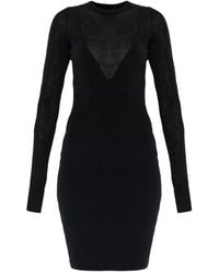 Versace - Medusa-Detail Long-Sleeve Mini Dress - Lyst