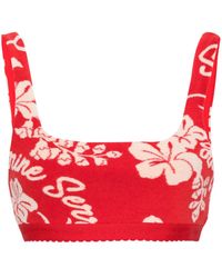 Marine Serre - Top de toalla con motivo floral en jacquard - Lyst