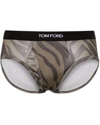 Tom Ford - Zebra-print Cotton Briefs - Lyst