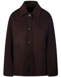 Max Mara - Button-Up Patch-Pocket Jacket - Lyst