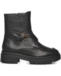 Coccinelle - 35Mm Buckle-Strap Leather Boots - Lyst