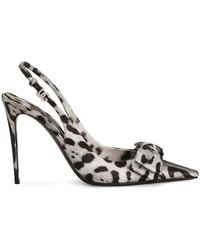 Dolce & Gabbana - レオパード スリングバック パンプス - Lyst